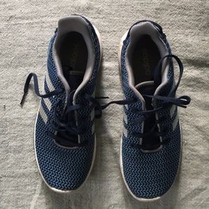 Adidas blue tennis shoe